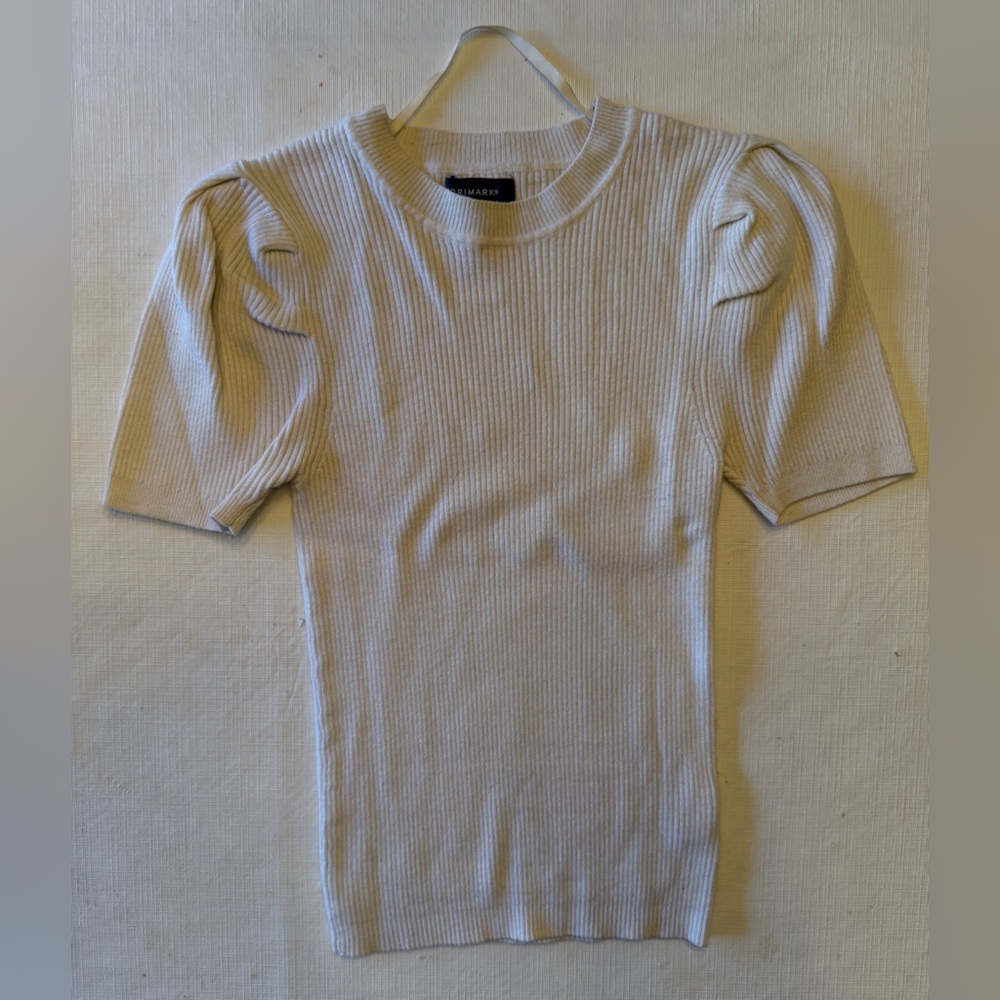 Primark Cream Ribbed Knit Top